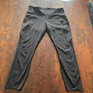 Lululemon fast and free, black leggings size 10